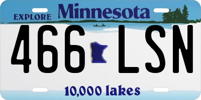MN license plate 466LSN