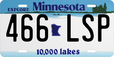 MN license plate 466LSP