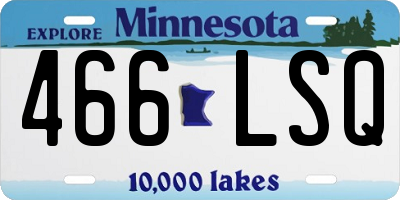 MN license plate 466LSQ