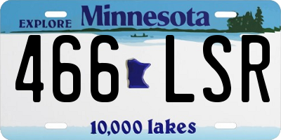 MN license plate 466LSR