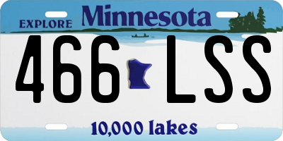 MN license plate 466LSS