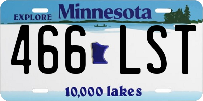 MN license plate 466LST