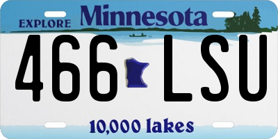 MN license plate 466LSU