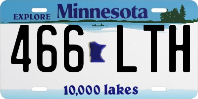 MN license plate 466LTH