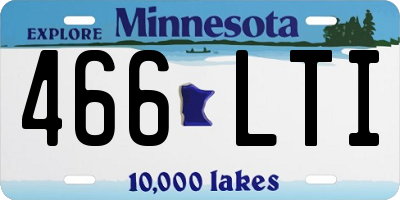 MN license plate 466LTI
