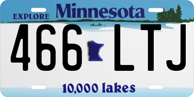 MN license plate 466LTJ