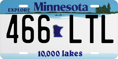 MN license plate 466LTL