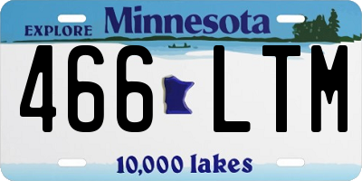 MN license plate 466LTM