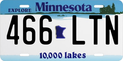MN license plate 466LTN