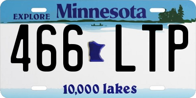 MN license plate 466LTP