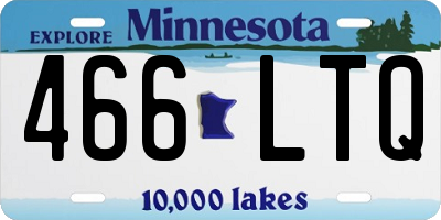 MN license plate 466LTQ