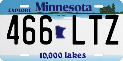 MN license plate 466LTZ
