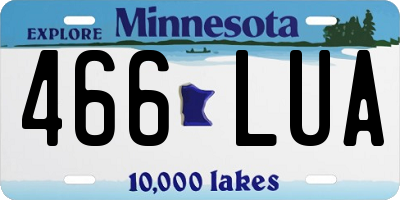 MN license plate 466LUA