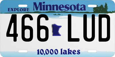 MN license plate 466LUD