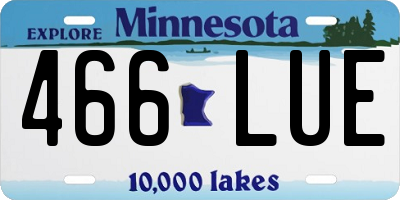 MN license plate 466LUE