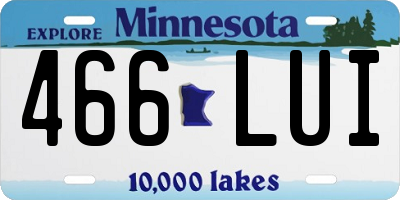 MN license plate 466LUI