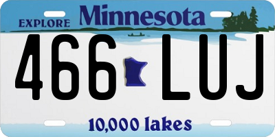MN license plate 466LUJ