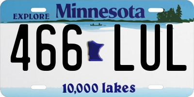 MN license plate 466LUL