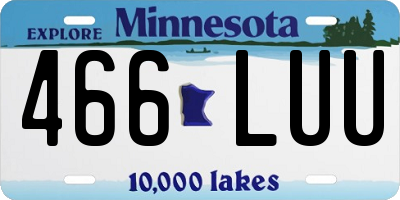 MN license plate 466LUU