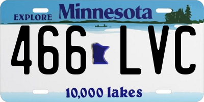 MN license plate 466LVC