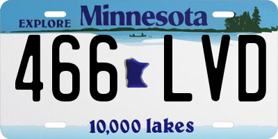 MN license plate 466LVD