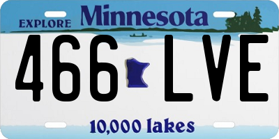 MN license plate 466LVE