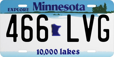 MN license plate 466LVG