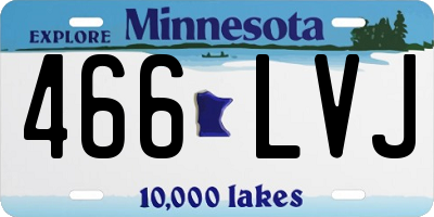 MN license plate 466LVJ