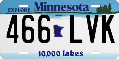 MN license plate 466LVK