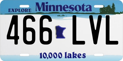 MN license plate 466LVL