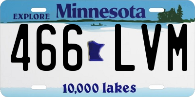 MN license plate 466LVM