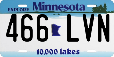MN license plate 466LVN