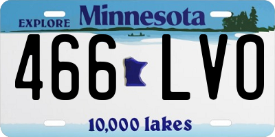 MN license plate 466LVO