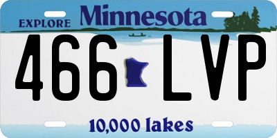 MN license plate 466LVP