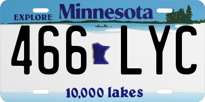 MN license plate 466LYC