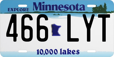 MN license plate 466LYT