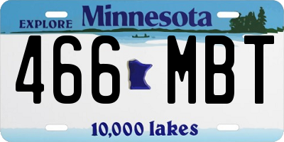 MN license plate 466MBT