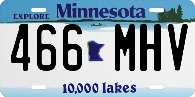 MN license plate 466MHV