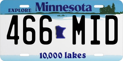 MN license plate 466MID