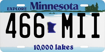 MN license plate 466MII