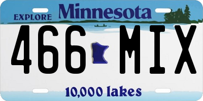 MN license plate 466MIX