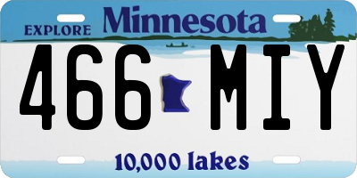 MN license plate 466MIY