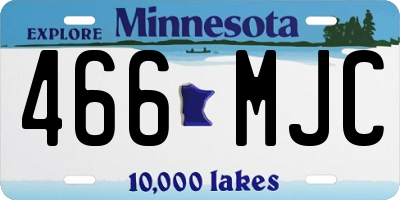 MN license plate 466MJC