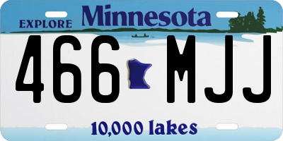 MN license plate 466MJJ