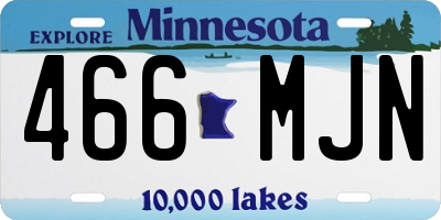 MN license plate 466MJN
