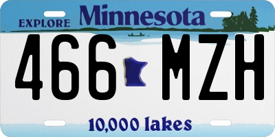 MN license plate 466MZH