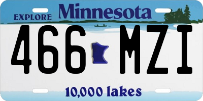 MN license plate 466MZI