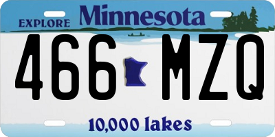 MN license plate 466MZQ