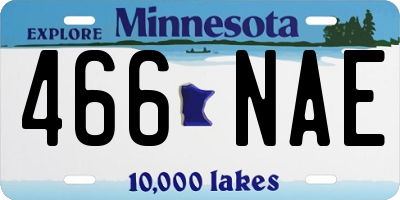 MN license plate 466NAE