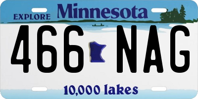 MN license plate 466NAG